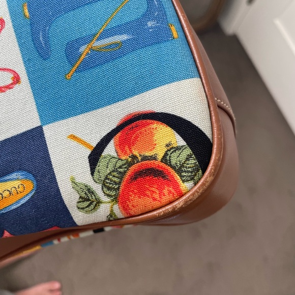 GUCCI Rare Vintage Blue Checkered Scarf Print Shoulder Bag - Picture 15 of 16